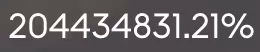 two hundred million percent