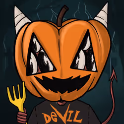 DEVIL HEART #029 : PUMPKIN HEART
