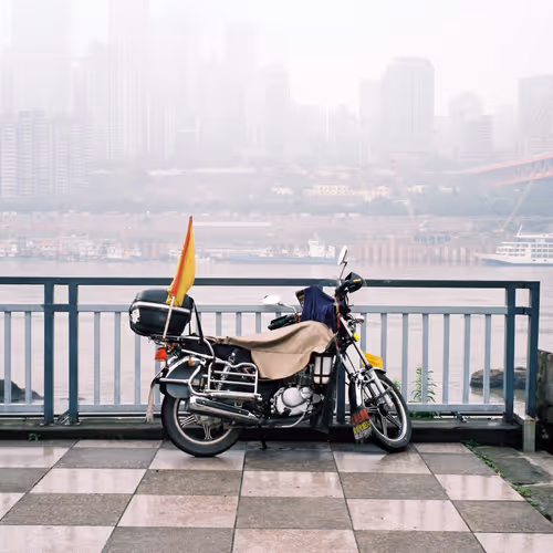 Lonely motorcycle