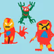 Colorful Super Heroes