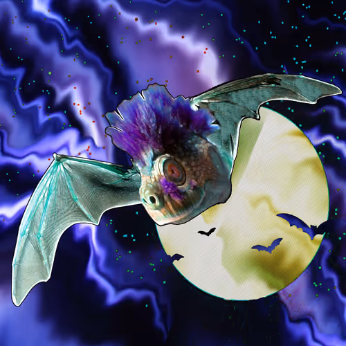 DEATH PUNK 381 (Small Turtle with Wings)