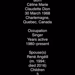 History of Celine Dion 
