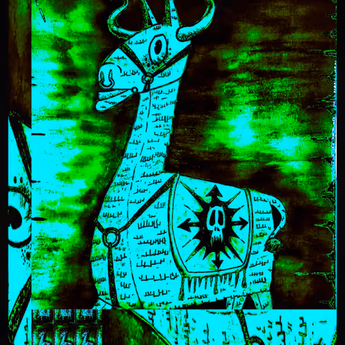 Llama Rama Ooak Card #33 of 50