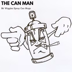 Spray Can Mugs "The Can Man" (graffiti character)