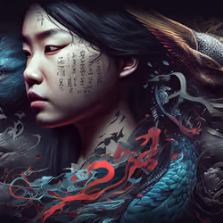 Girl with birds 8