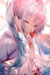 hatsune miku anime in sky with kimono