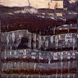 Behind empty buildings