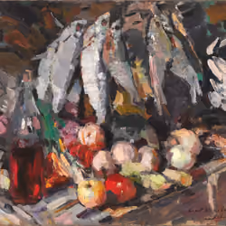 Korovin K. A. - Fish, wine and fruits
