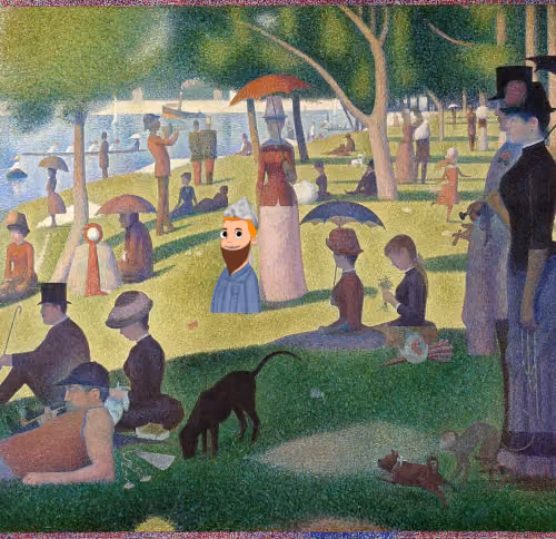 A Sun Dad on La Grande Jatte