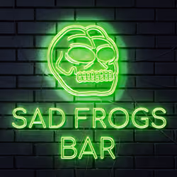 Sad Frogs Bar - Neon Sign