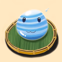 Steamed Layer Cake Slime - Kanom Chan (Blue)