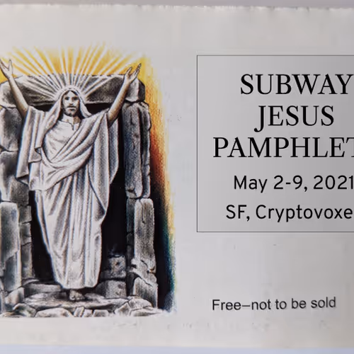 Subway Jesus Pamphlets Promotional