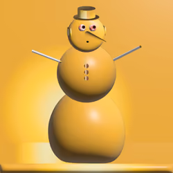 #5 Sad Goldenboy Snowman