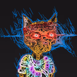 Neon Gutter Cat #1687