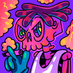 Smoking Skull #173