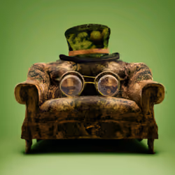 Green Sofa with Hat #14