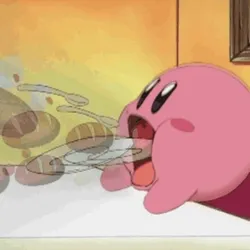 Hungry Kirby is hungry!
