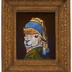 Llama with Pearl Earring