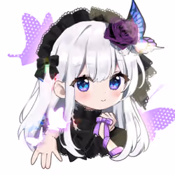 purple rose girl