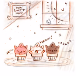 Purrfect Day Book - original sketch page 3 