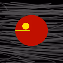 The Black Background YellowEyes Red PacFace