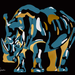 The Black & GOLD Rhino