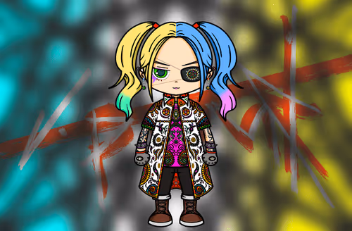 eyepatch punk rocker girl