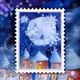 Abstract cats stamps