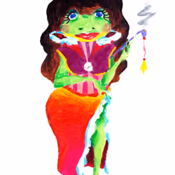 Lady frog