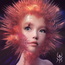 random fiery hair