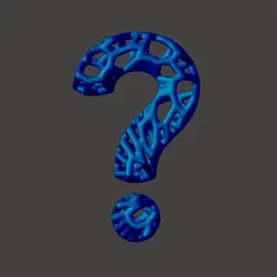 3D Typeset for 3D Printing - "?" (Question Mark)
