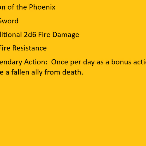 Legend Weapons