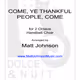 Come, Ye Thankful People, Come ~ handbells ~ REPRODUCIBLE