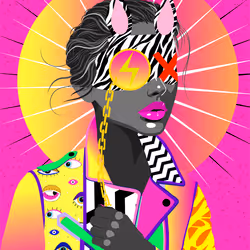 ZEBRA WOMAN by J_SKY. Crypto animals V3 #4