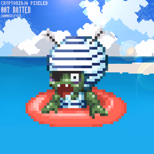 CryptoNinja Pixeled #007 - ROTTEN "SUMMER STYLE"
