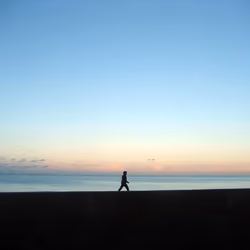 Alone on the beach