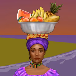 Fresh Fruits - A Day On The Beach Purple