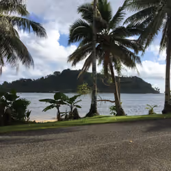 Lelu Island View from Kosrae Micronesia