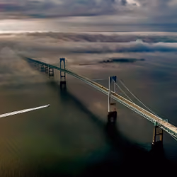 Newport Bridge Fog Reveal