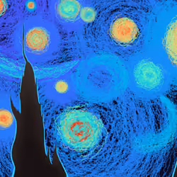 The Quantum Mechanical Starry Night