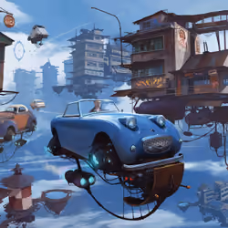 Flying Cars Digital Art
