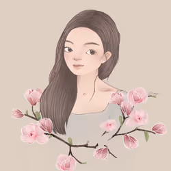 magnolia girl, pure and beauty
