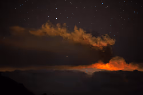 Night Time Time Lapse La Palma Volcano