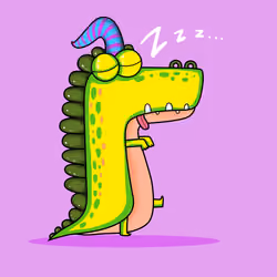 sleepy crocodile