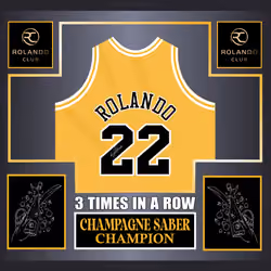 Champagne Saber Champ - Framed Jersey Gold