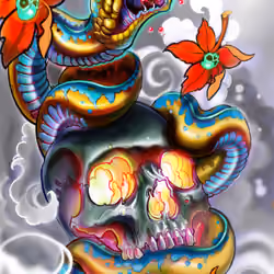 skull " falling maples" variant color(skull maples)