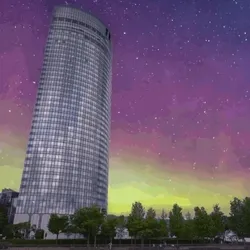 Lake Biwa Prince Hotel at night