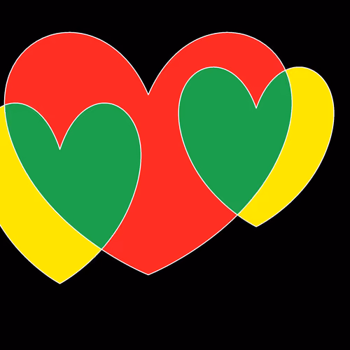 traffic light hearts