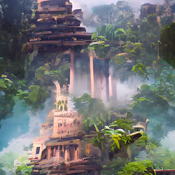 Chineses Temple in the Forest