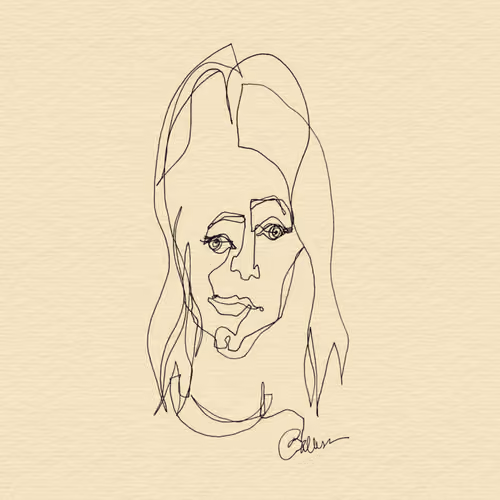 Self Portrait Blind Contour by Allison Kunath